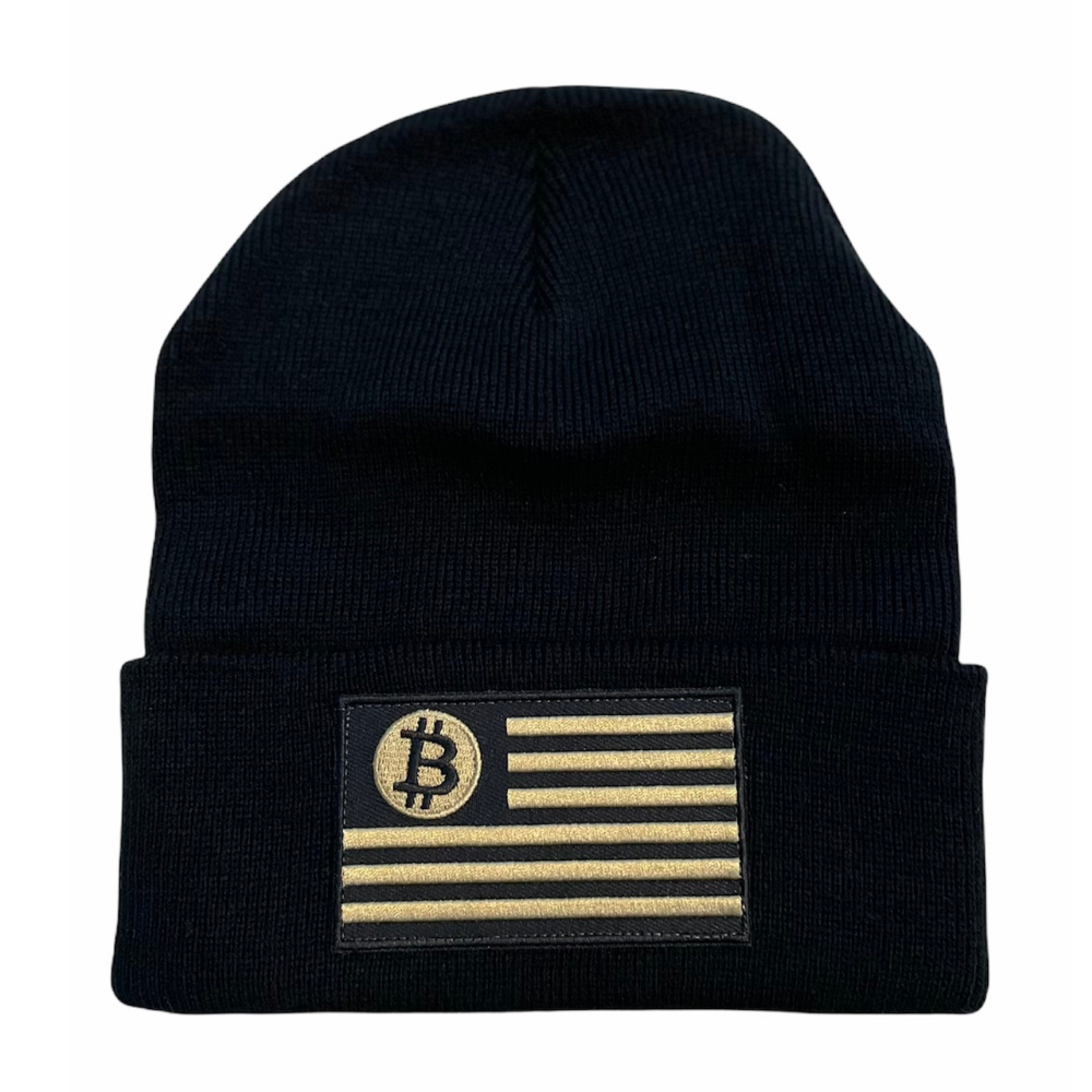 Bitcoin Flag Winter Beanie
